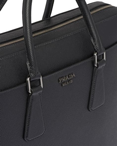 prada saffiano leather briefcase.